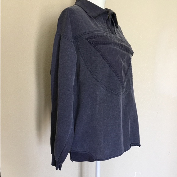 80’s Vintage Triangle Pocket Sweatshirt Distressed - Picture 7 of 8